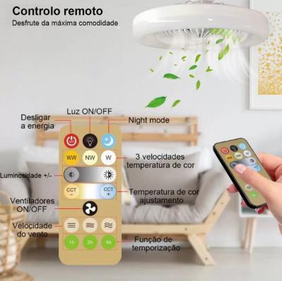 Imagem de Versatilidade em casa: Ventilador de Teto com Luz LED e luminária para quarto