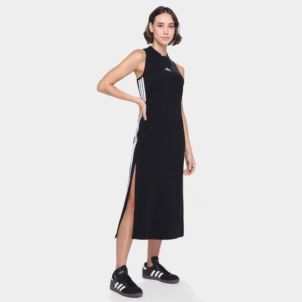 Vestido Adidas 3 Stripes Feminina Vestido Adidas 3 Stripes Feminina