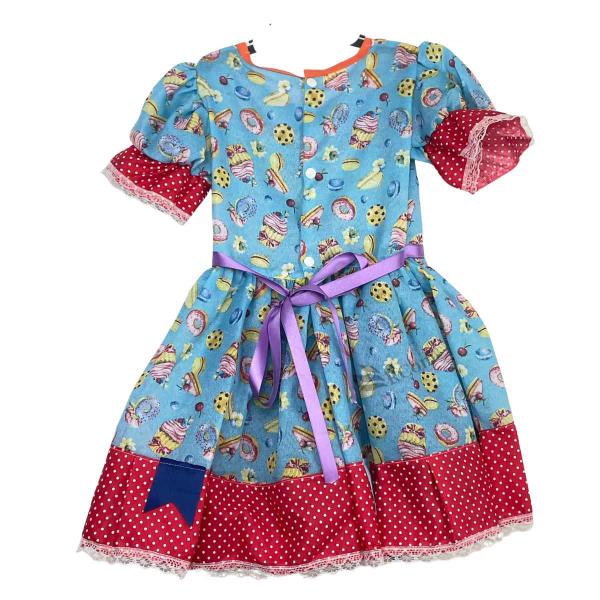 Imagem de Vestido Avental De Festa Junina Caipira Criança São João Fantasia Infantil 3 a 8 Anos Tamanhos P M G