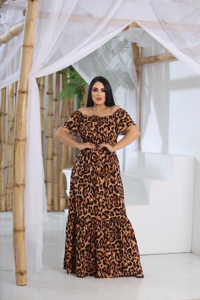 Plus Size Vestido Longo Com Manga Ciganinha Vestido Longo Plus