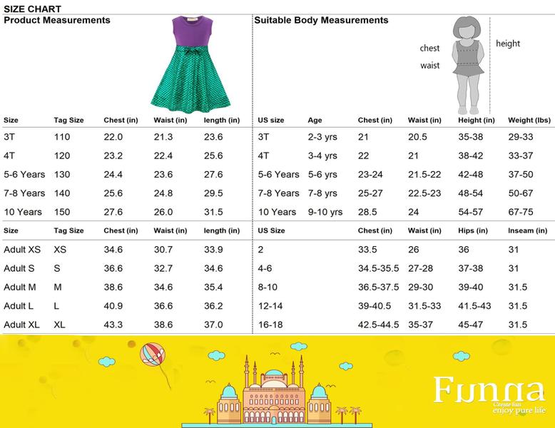 Imagem de Vestido Costume Funna Mermaid para meninas de 5 a 6 anos com faixa de cabeça