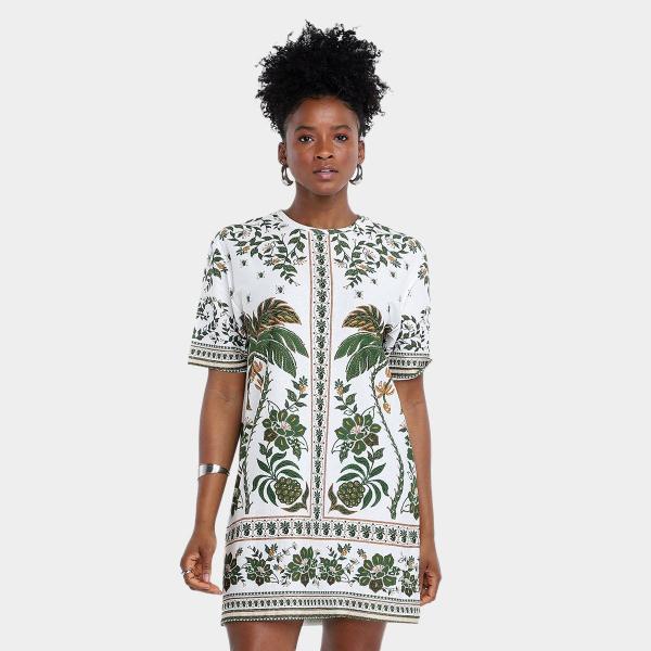 Vestido Curto Farm Mari Feminino Vestido Curto Farm Mari Feminino