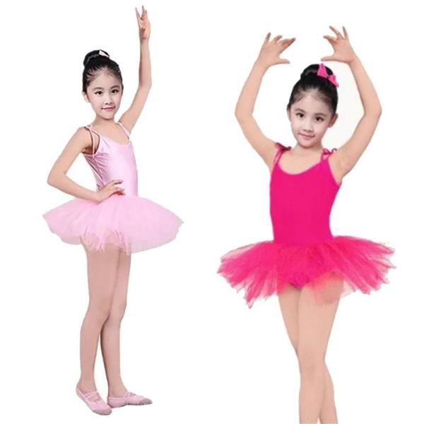 Imagem de Vestido De Balé Infantil Para Meninas, Saia Tutu Elegante Com Suspensório, Traje De Dança Para Salão