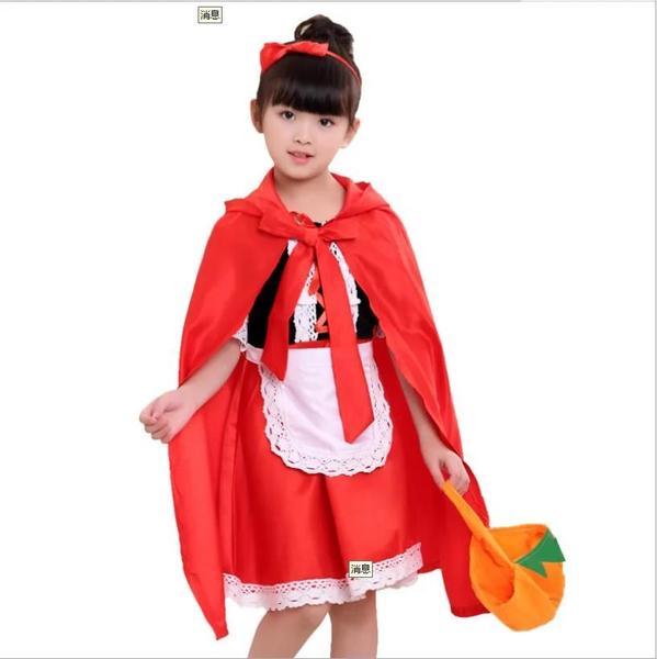 Imagem de Vestido de Chapeuzinho Vermelho para Halloween e Natal - Infantil