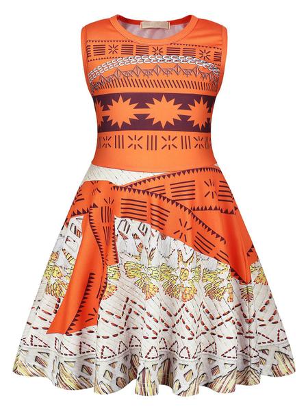 Imagem de Vestido de fantasia AmzBarley Princess Moana para meninas de 3 a 4 anos