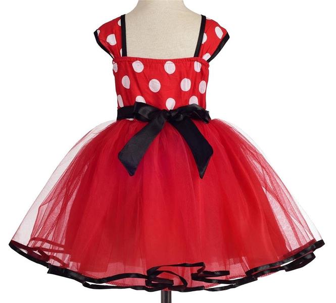 Imagem de Vestido de fantasia Daisy Toddler Girl Polka Dots Red 2T-3T