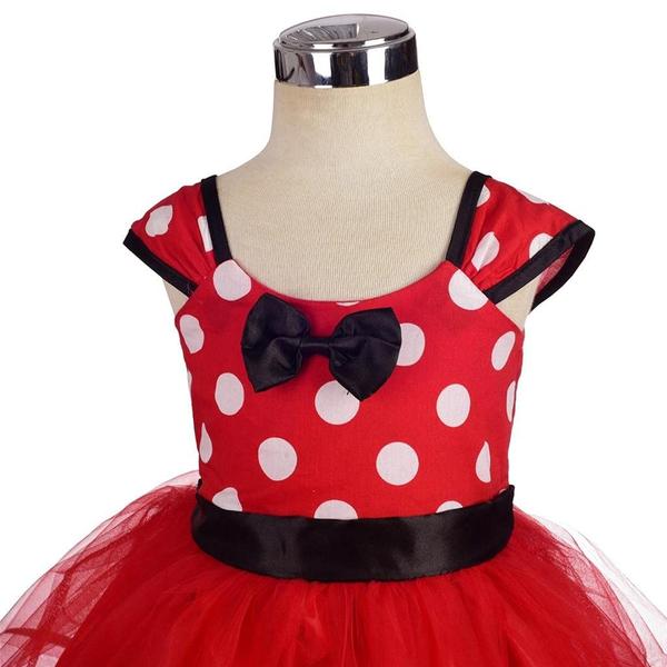 Imagem de Vestido de fantasia Daisy Toddler Girl Polka Dots Red 3T-4T