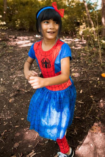 Imagem de Vestido de fantasia das meninas do Homem-Aranha Marvel, Leggings e Conjunto de Bandana (3T)