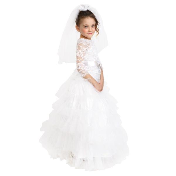 Imagem de Vestido de fantasia Dress Up America Dreamy Bride Girl 2T branco