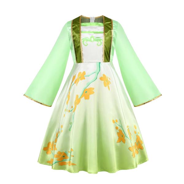 Imagem de Vestido de fantasia Kosgraiy Mulan para menina de Halloween de 4 a 5 anos