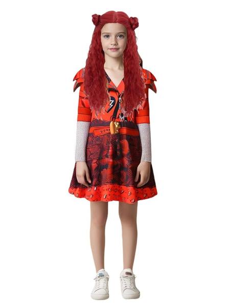 Imagem de Vestido de fantasia Xefenki Rise of Red para meninas e crianças de 9 a 10 anos com Wi