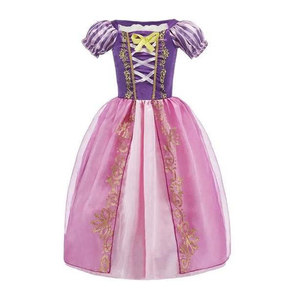 Imagem de Vestido de Festa Infantil de Princesa - Halloween: Rapunzel, Cinderela, Anna, Elsa e Encanto