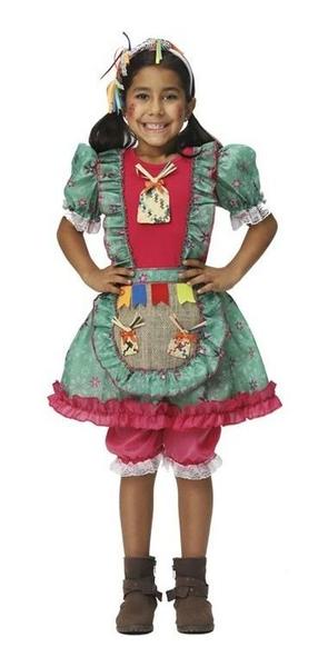 Imagem de Vestido De Festa Junina para Meninas Infantil do Tamanho P ao GG