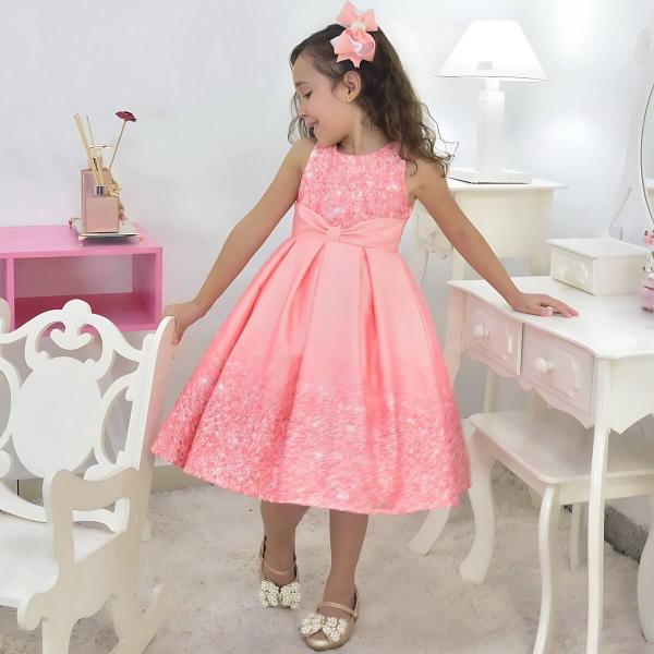 Imagem de Vestido de Menina Para Festa Varias Cores Efeito Glitter