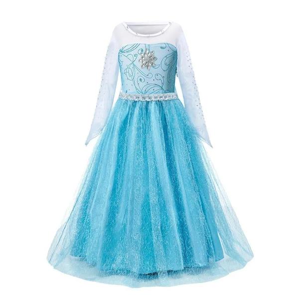 Imagem de Vestido de Princesa Anna e Elsa para Halloween - Fantasia Infantil (3 a 10 anos)