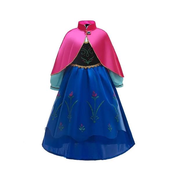 Imagem de Vestido de Princesa Anna e Elsa para Halloween - Fantasia Infantil (3 a 10 anos)