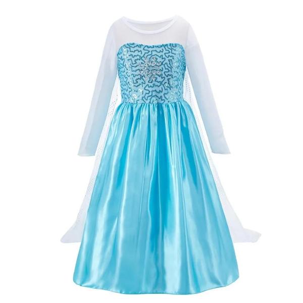 Imagem de Vestido de Princesa Anna e Elsa para Halloween - Fantasia Infantil (3 a 10 anos)