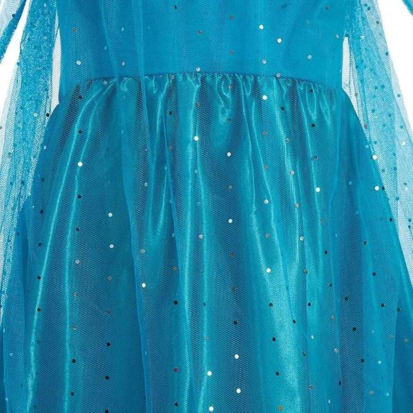 Imagem de Vestido de Princesa Elsa para Meninas - Fantasia de Halloween com Capa Longa