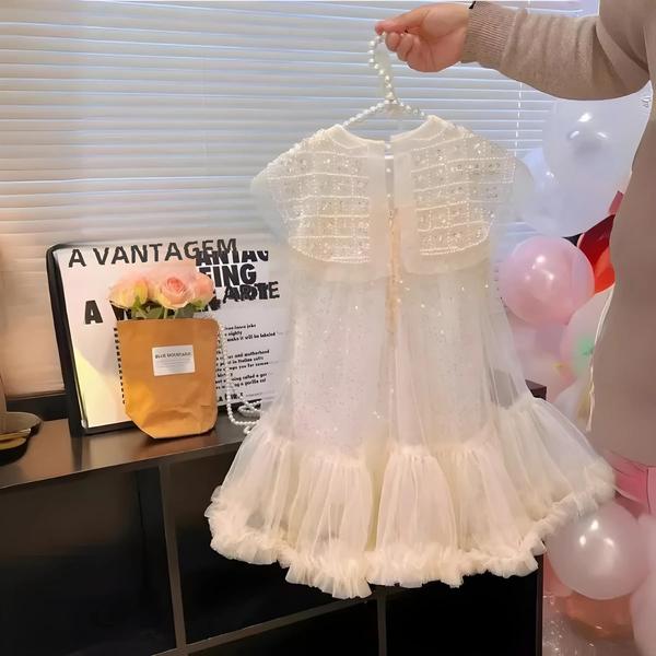 Imagem de Vestido de Princesa para Meninas - Tule com Lantejoulas e Arco-Íris