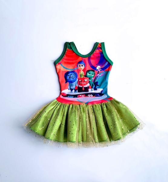 Imagem de Vestido Divertidamente 2 Colorido Carnaval Adulto - Envio Rápido