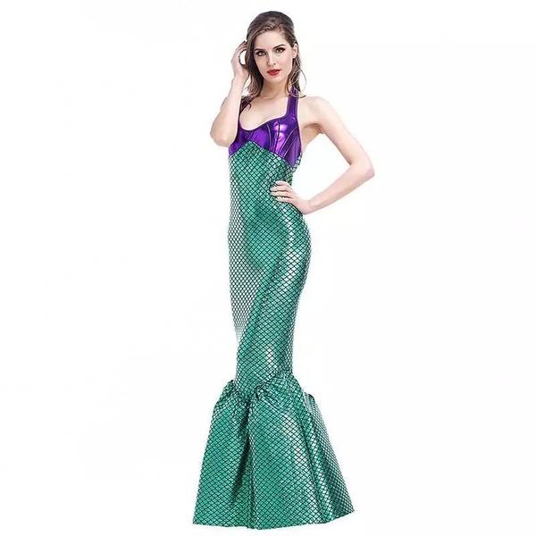 Imagem de Vestido Fantasia Adulto Festa Semelhante Halloween Sereia Ariel