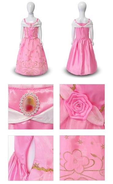 Imagem de Vestido Fantasia Carnaval Halloween Infantil Princesa Cinderela Rosa