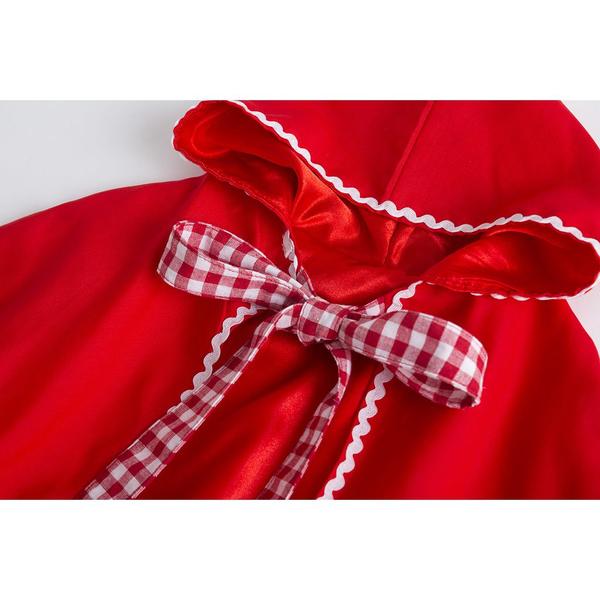 Imagem de Vestido Fantasia Infantil Carnaval Halloween Princesa Chapéuzinho Vermelho