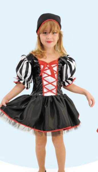 Imagem de Vestido Fantasia Infantil Pirata Feminino Lindissima - ANJO FANTASIAS