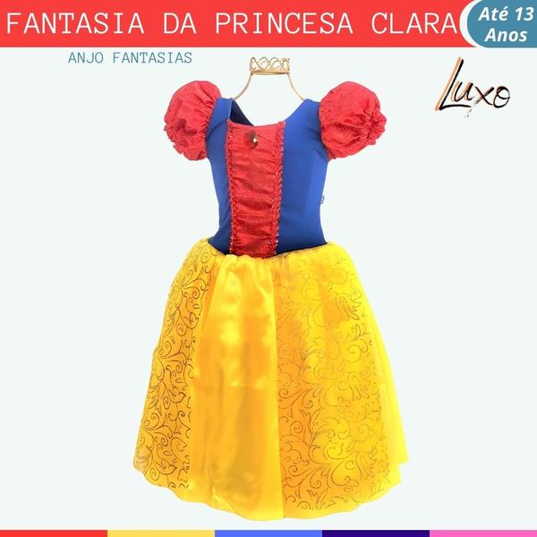 Imagem de Vestido/Fantasia Infantil Princesa Clara Com Luva e Tiara