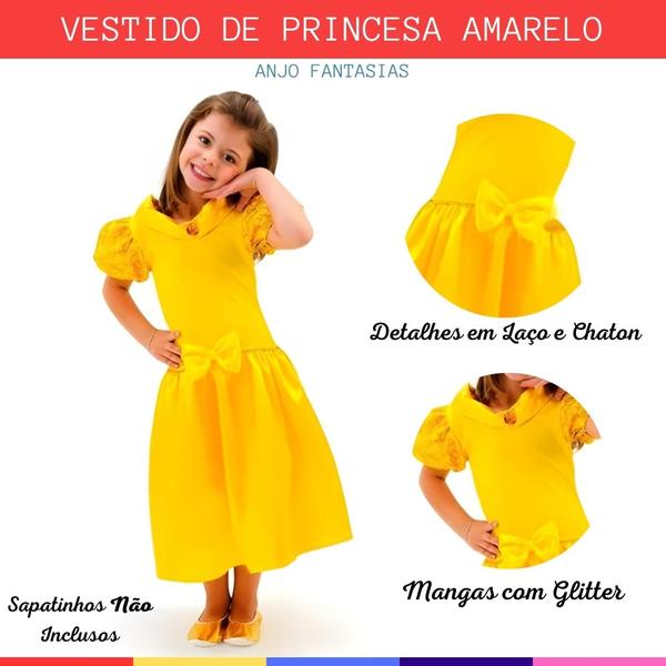 Imagem de Vestido/Fantasia Infatil de Princesas em Diversas Cores