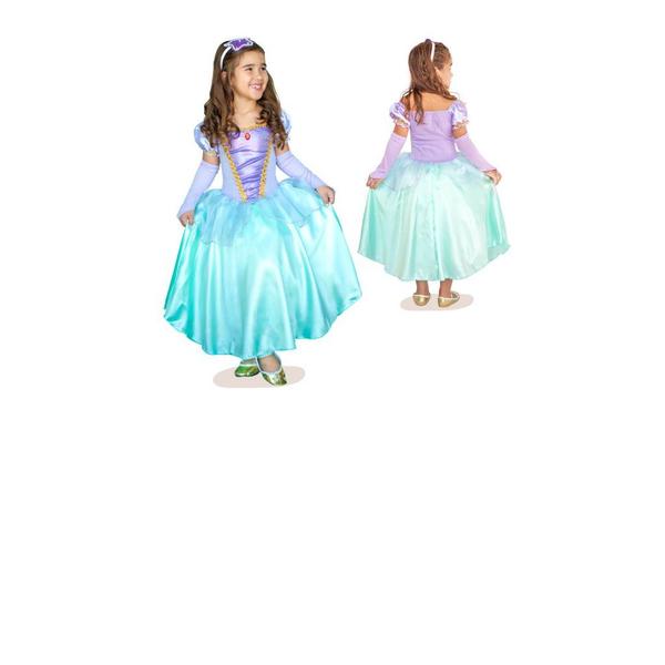 Imagem de Vestido Fantasia Princesa Ariel Sereia  + Tiara