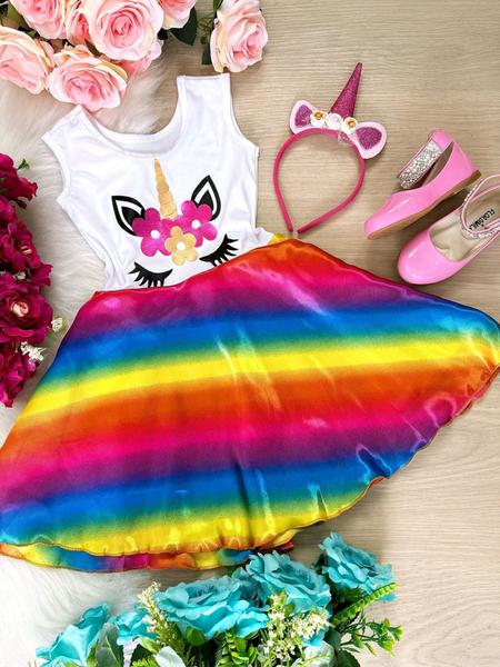 Imagem de Vestido Fantasia Unicórnio Infantil