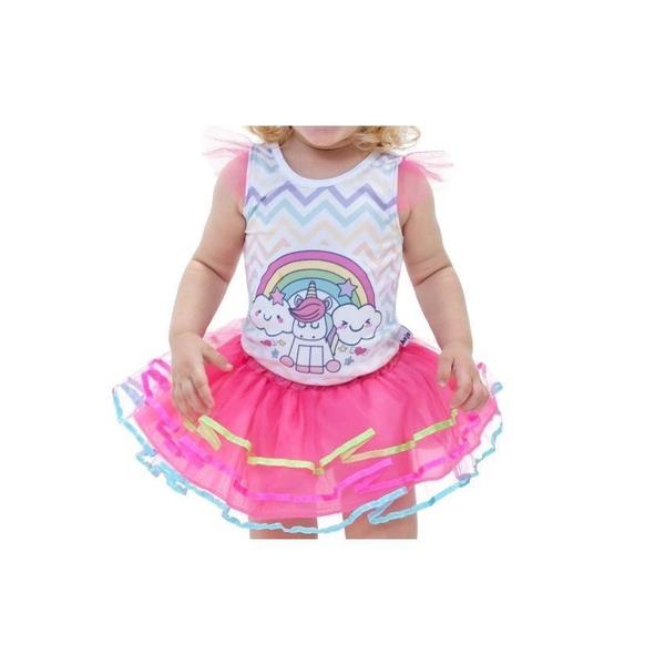 Imagem de Vestido Fantasia Unicórnio Menina Linda Com Tiara