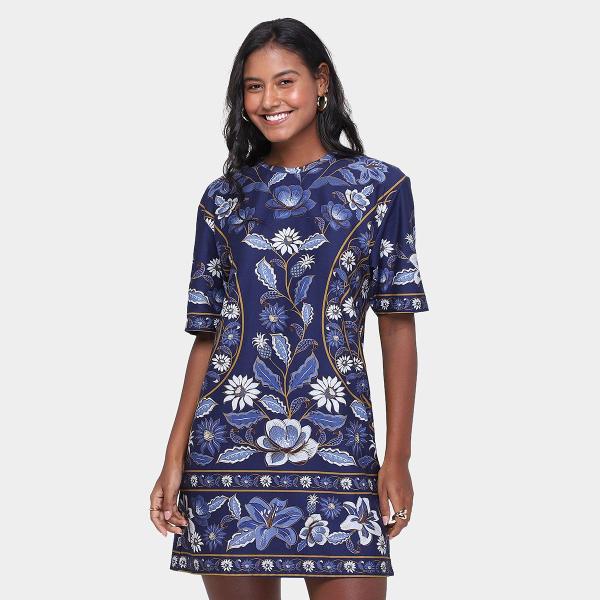 Vestido Farm T-Shirt Básico Marcelle Feminino Vestido Farm T-Shirt Básico Marcelle Feminino