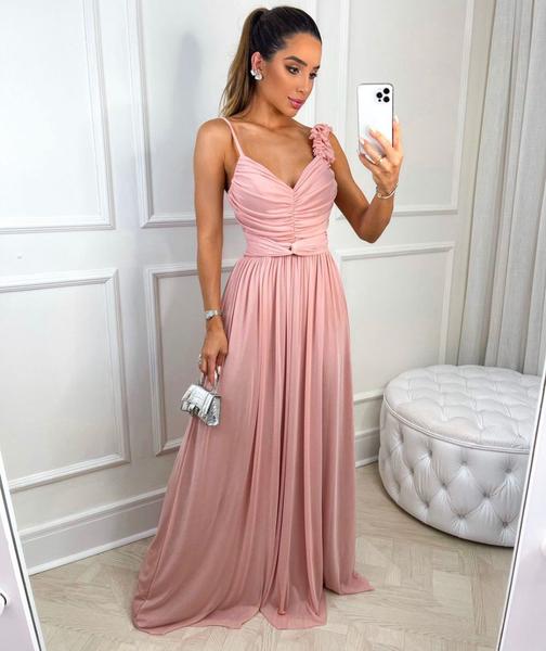 Vestido Feminino Longo Tule De Alcinha Madrinhas De Casamento - Formatura - Festa - Levosch Imagem de Vestido Feminino Longo Tule De Alcinha Madrinhas De Casamento - Formatura - Festa