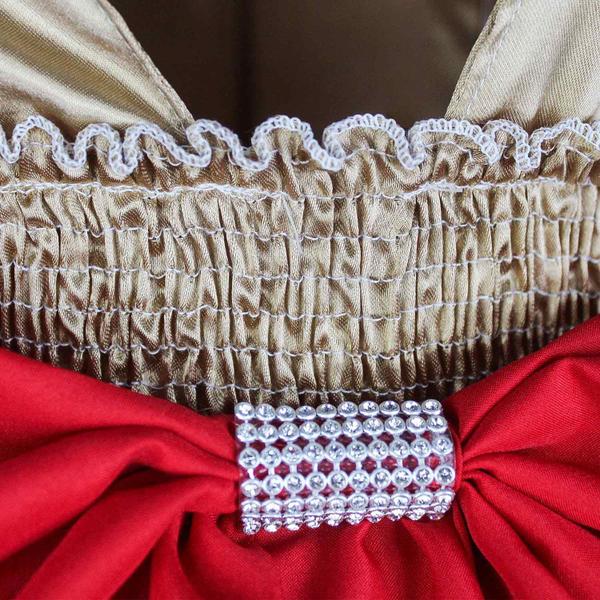 Imagem de Vestido Festa Junina Bebe Menina de Luxo Cangaceira Com Bolsa e Lação