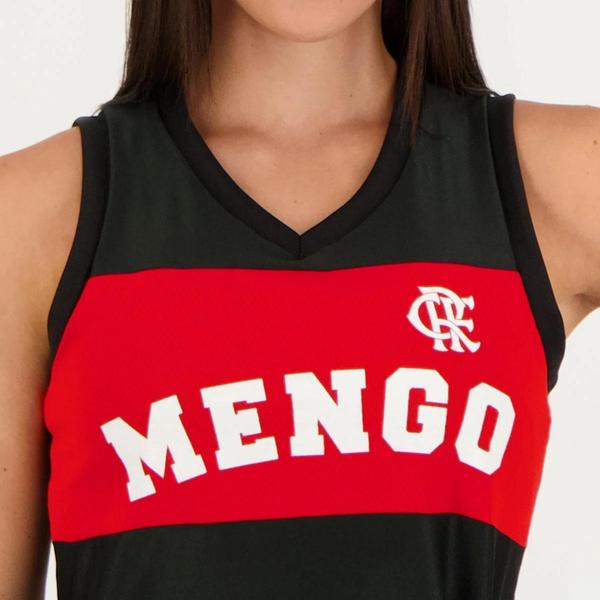 Vestido Flamengo Bass Feminino Preto - Preto - Braziline Imagem de Vestido Flamengo Bass Feminino Preto - Preto