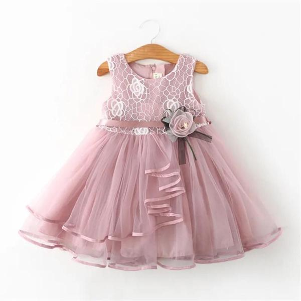 Imagem de Vestido Floral Casual de Verão para Meninas - Fantasia de Festa Infantil - Vestido Tutu de Princesa