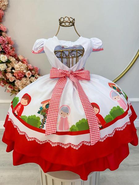 Imagem de Vestido Infantil Chapeuzinho Vermelho C/ Capuz luxo  ROCHA10231