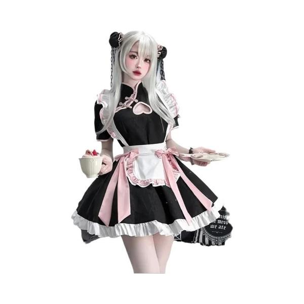 Imagem de Vestido Lolita Cheongsam Chinês para Festa - Cosplay de Empregada