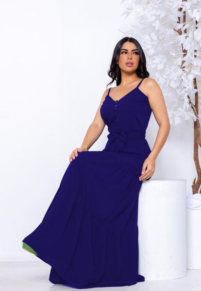 Vestido Longo Convidada Festa Saia Três Marias Com Decote Em