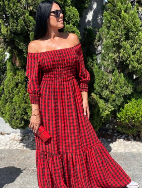 Vestido plus size longo xadrez ajustável ao corpo adulto festa