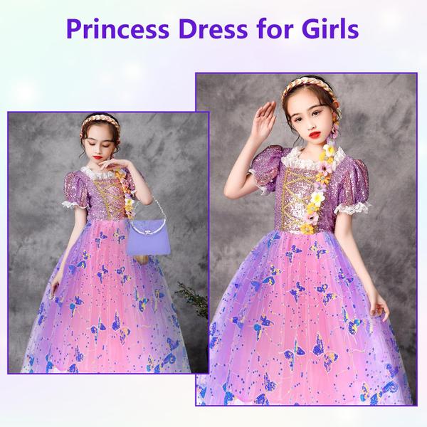 Imagem de Vestido Princess FRIEET Light-up para meninas de 3 a 8 anos e acessórios