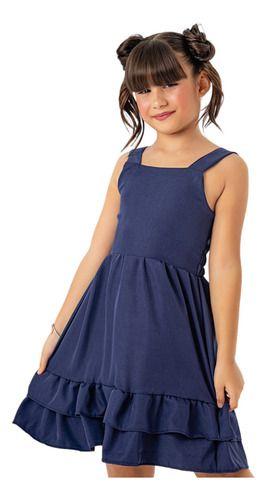 Vestido Verão Solto Fresco Moda Infantil Juvenil Menina Luxo