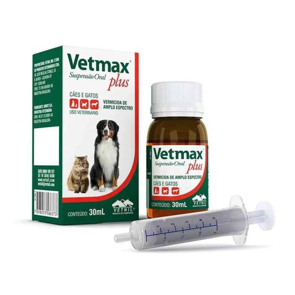 Imagem de Vetmax plus suspensão vermífugo vetnil  30ml