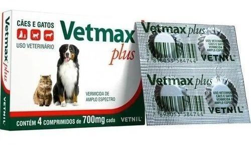 Imagem de Vetmax Plus Vermifugo Cães 10kg Caixa C/40 Comprimidos - Vetnil