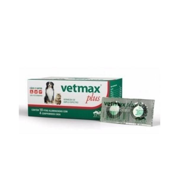 Imagem de Vetmax Plus Vermifugo Cães 10kg Hospitalar 40 comprimidos