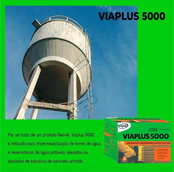 Imagem de Viaplus 5000 Argamassa Polimérica Flexível Componente A+B 18Kg Viapol