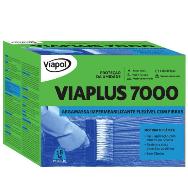 Imagem de Viaplus 7000 Fibras Argamassa Impermeabilizante 18Kg Viapol