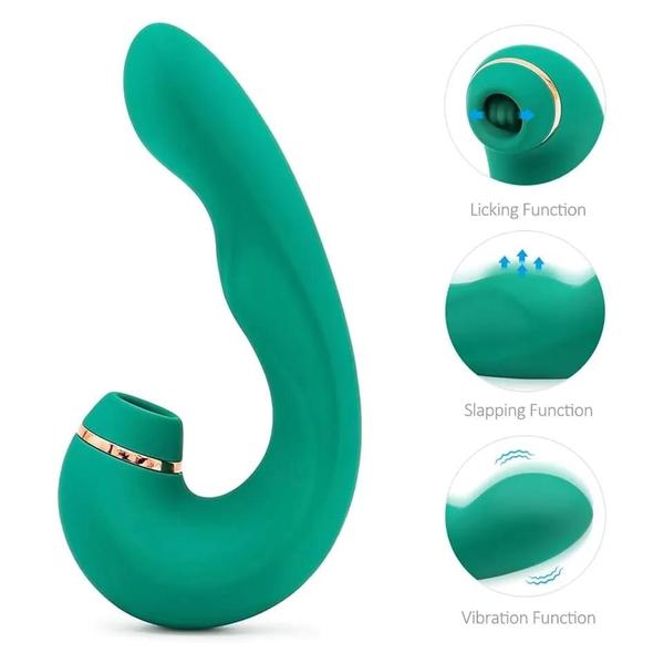 Imagem de Vibrador 2 Em 1 - Sucção Vibração Ponto G - Sugador Feminino